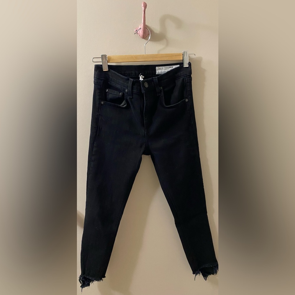 rag & bone Black High-Rise Women’s Ankle Jeans